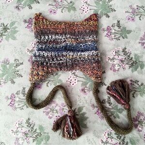 UO Mylo Striped Knit Tassel Beanie